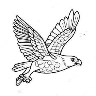 Dynamic Jet The Hawk Flying Coloring Page 30034-24220