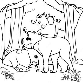 Majestic Forest Animals Coloring Page 30064-24233