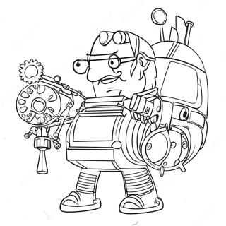 Flint Lockwood Inventing Crazy Machines Coloring Page 30084-24253