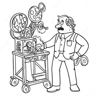 Flint Lockwood Inventing Crazy Machines Coloring Page 30084-24254