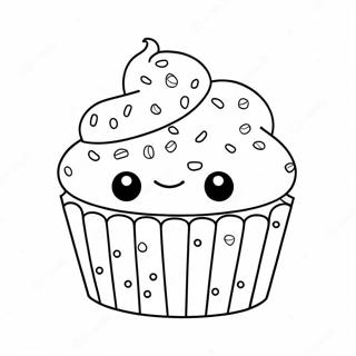 Cute Muffin With Sprinkles Coloring Page 30124-24283