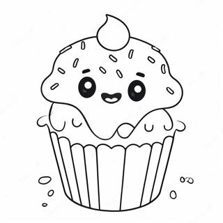 Cute Muffin With Sprinkles Coloring Page 30124-24284