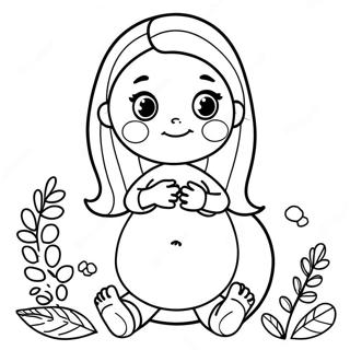 Cute Pregnant Woman Coloring Page 30134-24292