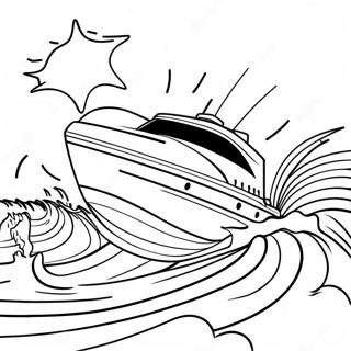 Speed Boat Coloring Pages