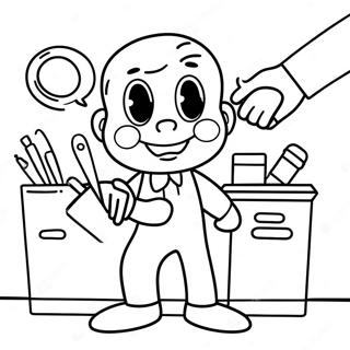 Friendly Dentist With Tools Coloring Page 30154-24307