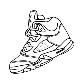 Jordan 5 Sneaker Coloring Pages