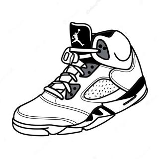 Jordan 5 Sneaker Coloring Pages