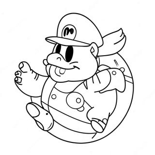 Lemmy Koopa Riding A Magic Ball Coloring Page 30184-24327