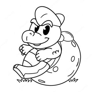 Lemmy Koopa Riding A Magic Ball Coloring Page 30184-24328