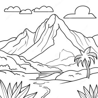 Vibrant Venezuela Landscape Coloring Page 30204-24341