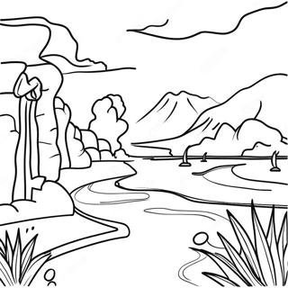 Vibrant Venezuela Landscape Coloring Page 30204-24342