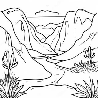 Vibrant Venezuela Landscape Coloring Page 30204-24343