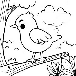 Peaceful Woodstock Bird Coloring Page 30224-24363