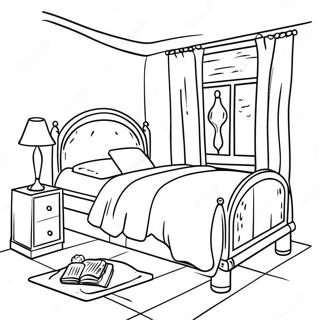 Bed Coloring Pages