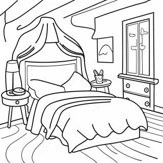 Cozy Bed Coloring Page 30233-24366