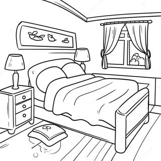 Cozy Bed Coloring Page 30233-24367