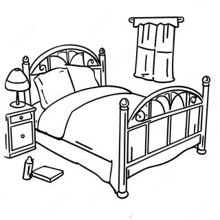 Cozy Bed Coloring Page 30233-24368