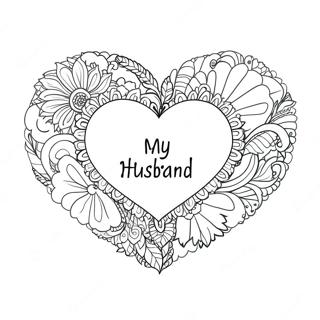 I Love My Husband Heart Coloring Page 30243-24371