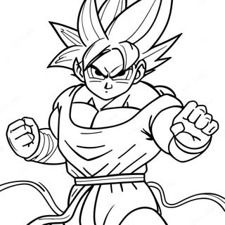 Goku Super Saiyan Transformation Coloring Page 30254-24387