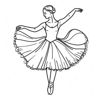 Ballet Dancer In Elegant Pose Coloring Page 30284-24409