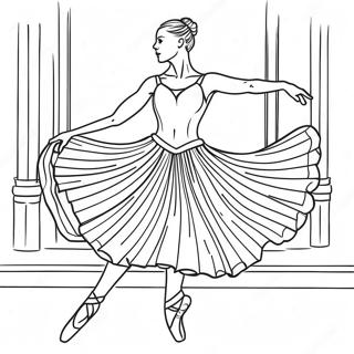 Ballet Dancer In Elegant Pose Coloring Page 30284-24410