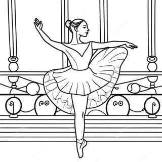 Ballet Dancer In Elegant Pose Coloring Page 30284-24411