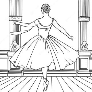 Ballet Dancer In Elegant Pose Coloring Page 30284-24412