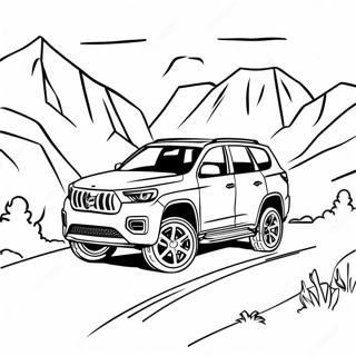 Sporty Suv On A Mountain Road Coloring Page 30304-24430