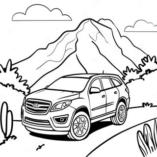 Sporty Suv On A Mountain Road Coloring Page 30304-24432