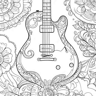 Guitar Coloring Page 3031-2523