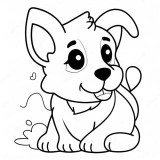 Playful German Shepherd Puppy Coloring Page 30334-24446