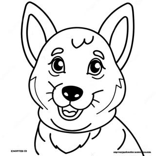 Playful German Shepherd Puppy Coloring Page 30334-24447