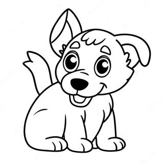 Playful German Shepherd Puppy Coloring Page 30334-24448