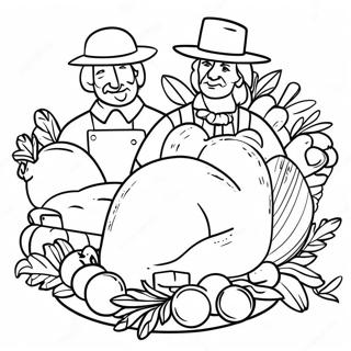 First Thanksgiving Coloring Pages