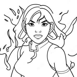 Korra In The Spirit World Coloring Page 30384-24495