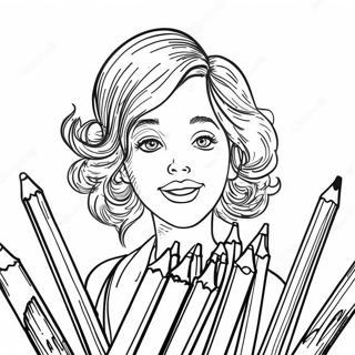 Colorful Pencil Drawing Coloring Page 30404-24508