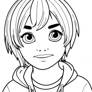 Emo Character Coloring Page 3041-2531