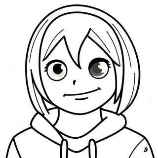 Emo Character Coloring Page 3041-2532