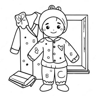 Pajama Day Coloring Pages