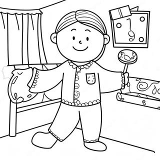 Pajama Day Coloring Page 30433-24522