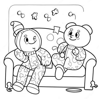 Cozy Pajama Party Coloring Page 30434-24531