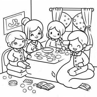 Cozy Pajama Party Coloring Page 30434-24532