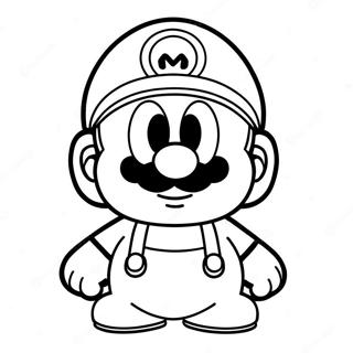 Among Us Character With Mario Hat Coloring Page 30454-24547