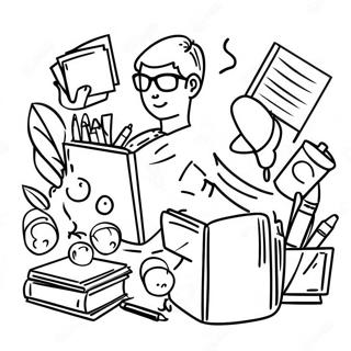 Student Life Coloring Page 30464-24555