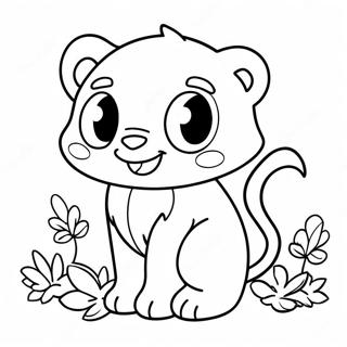 Adorable Animal Sticker Coloring Page 30484-24567