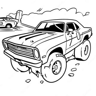 Demolition Derby Car Outline Coloring Pages