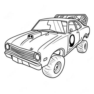 Demolition Derby Car Outline Coloring Page 30503-24582