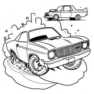 Demolition Derby Car Outline Coloring Page 30503-24584