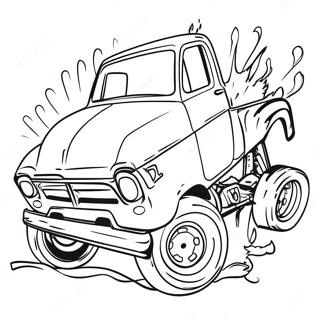 Rugged Demolition Derby Car Coloring Page 30504-24586