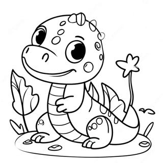 Cute Baby Salamander Coloring Page 30524-24605